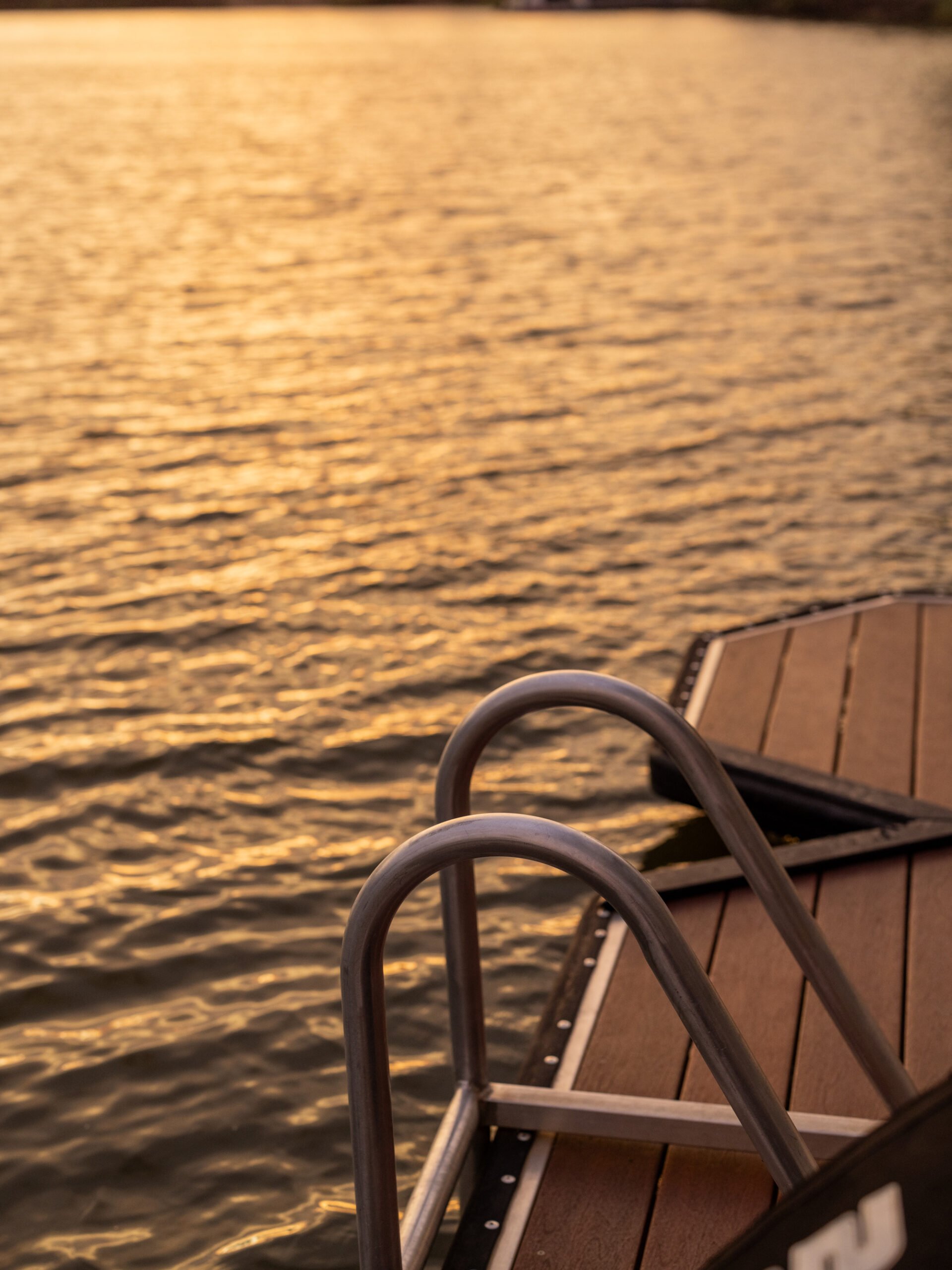 Sunset on the back deck of the house boat