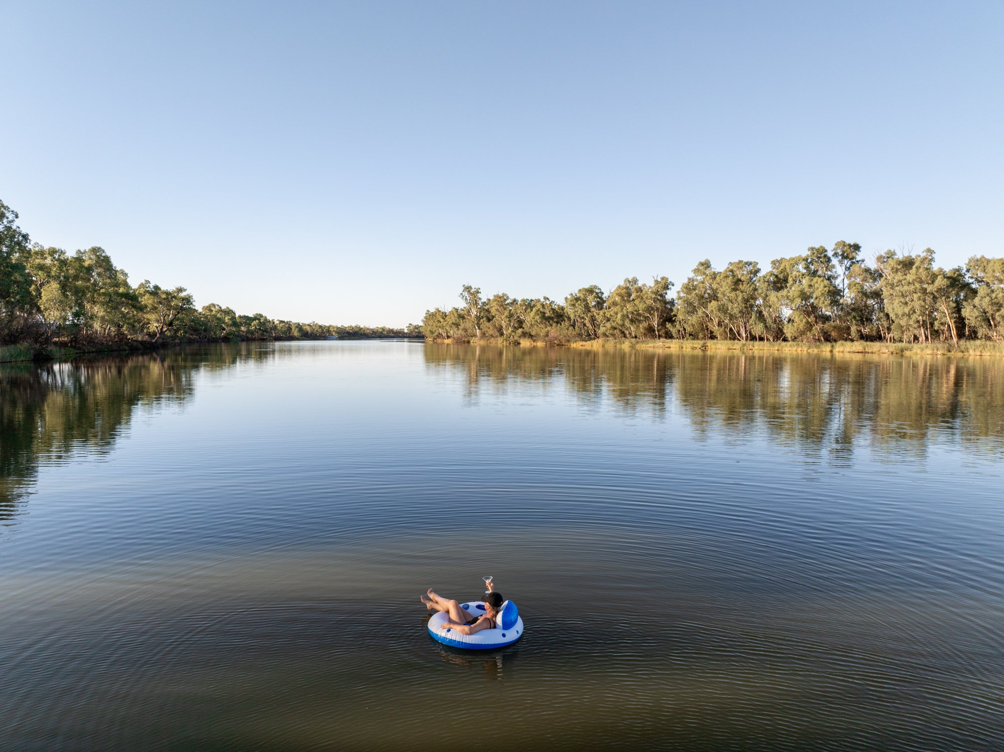 Swimming in the Murray River Life Unhurried