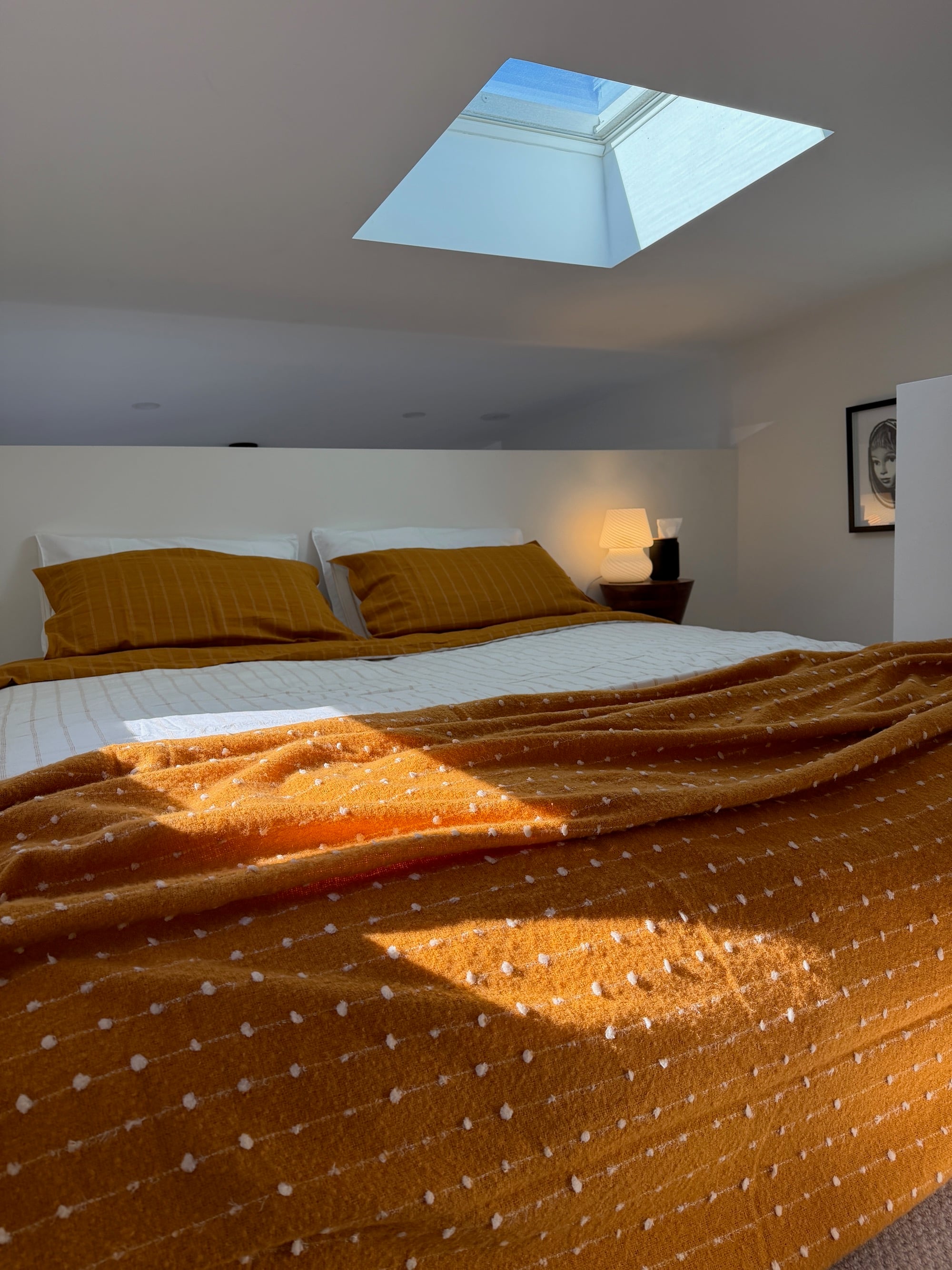 King bed in loft